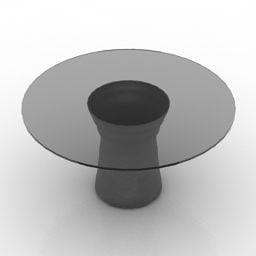 Round Glass Table Bellows 3d model
