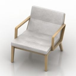 Armchair Andoo Wood Frame 3d model