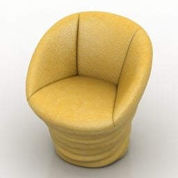현대 노란색 안락 의자 벨로우즈 3d 모델