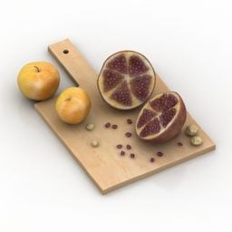 रसोई फलों का सेट 3डी मॉडल
