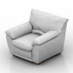 Тканинне сіре крісло Pushe Adores 3d модель
