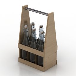 Butelka pudełkowa do modelu kuchennego 3D