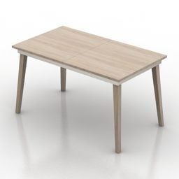 3д модель обеденного деревянного стола