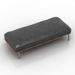 Black Leather Seat Diesis Furniture 3d model