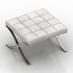 Bag Seat White Leather 3d model