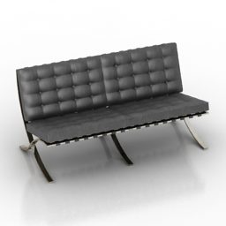 Black Sofa Formdecor Barcelona 3d model