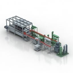 Conveyor Production Line 3d-model