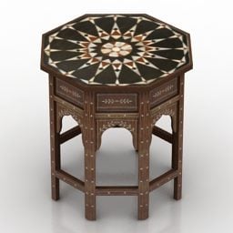 Table Islamic Wooden 3d model