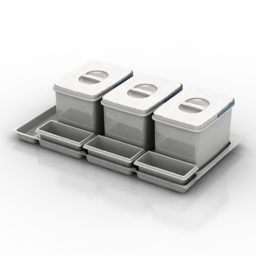 Mô hình nhà bếp container 3d