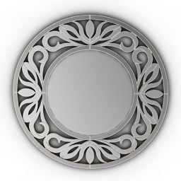 Mô hình 3d trang trí gương tròn Garda