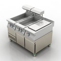 Jääkaappi Supermarket Appliance 3D-malli