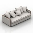 Loveseat Sofa Blanche With Pillows