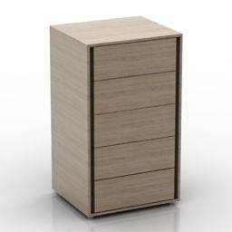 Minimalist Locker Wooden Mdf 3d model