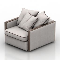 Single Armchair Blanche 3d model