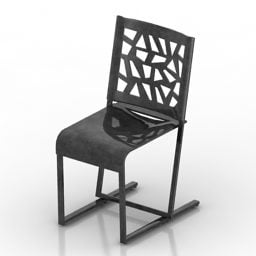 صندلی جوری مدل پشتی پلاستیکی سه بعدی