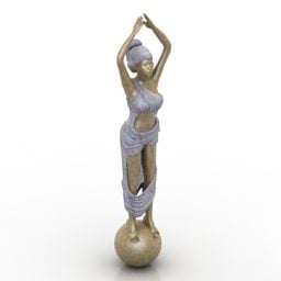 Girl Figurine Dekoration Ware 3d-modell