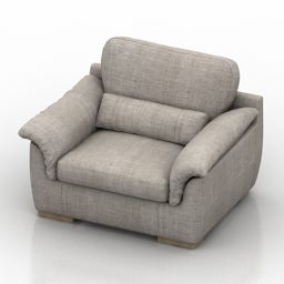Single Armchair Blanche V1 3d model