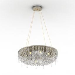 Chandelier Luster Crystal Round Shade 3d model