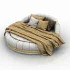 Bed Round Shaped With Blanket