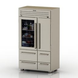 Kylskåp Elektronisk köksutrustning 3d-modell