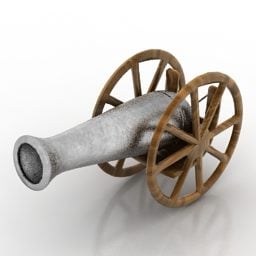Kanonenwaffe, militärisches 3D-Modell