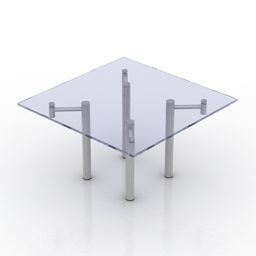 Modelo 3D de mesa de vidro de alta tecnologia