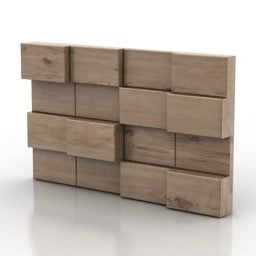 Wooden Tiles Panel Decor 3d model