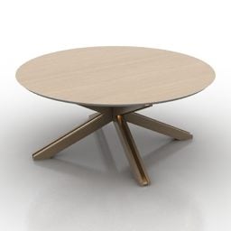 Pyöreä puinen pöytä Annibale 3d-malli