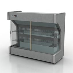 ショーケースのスーパーマーケットの冷蔵庫3Dモデル