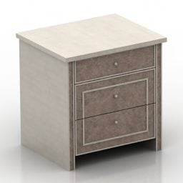 Mesa de cabeceira simples de madeira Mdf modelo 3d