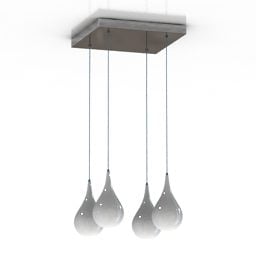 Luster Lampex Four Bulbs Drop Style 3d-modell