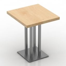 Mẫu bàn gỗ vuông Form Decor 3d