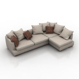 Sofa góc Blanche Ipsoni mẫu 3d