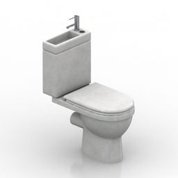 Toilettenschüssel-Toilette 3D-Modell
