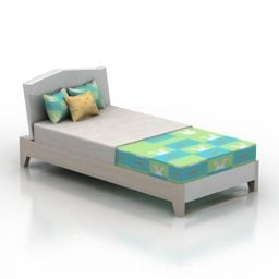 Säng Barn Interiör Sovrum 3d-modell
