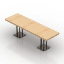 รูปแบบโต๊ะตกแต่งโมเดลไม้สี่เหลี่ยม 3d