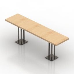 نموذج طاولة المسافة الطويلة للديكور V1 ثلاثي الأبعاد