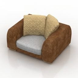 现代扶手椅 Pushe 室内 3d 模型