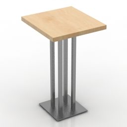 Pöytä Formdecor Square Wood Top 3D-malli