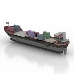 Modelo 3D de navios de carga