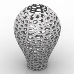 花瓶の装飾の抽象的な形の 3D モデル