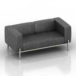Black Sofa Dls Tandem Interior 3d model