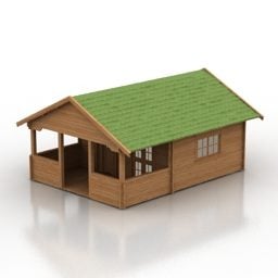 Old House With Landscape 3d model