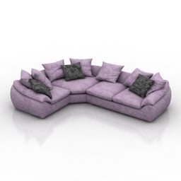 Sofa Blanche Ilaria Interior Furniture 3d model