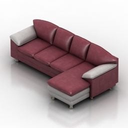 Sofa Pushe Duxe Interiør V1 3d modell