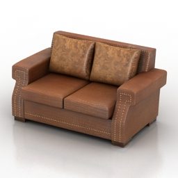 Sofa Coklat Dls Atlant Interior model 3d