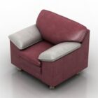 Red Leather Armchair Pushe Duxe Interior
