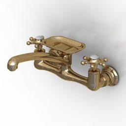 Gyldne vandhane Kohler 3d-model