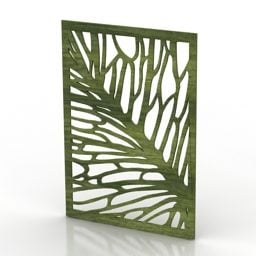 패널 장식 잎 패턴 조각 3d 모델