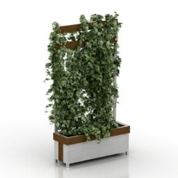 Wall Green Bush Gardening 3d model